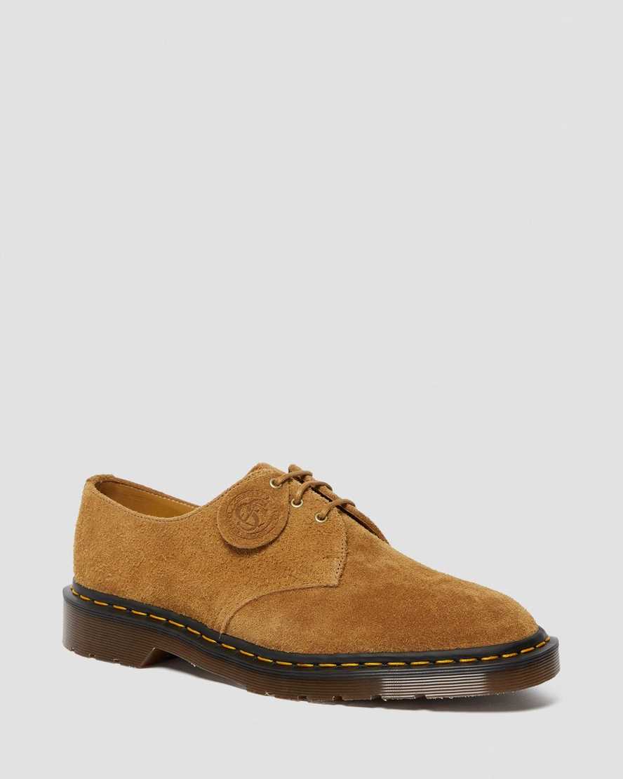 Dr. Martens 1461 Made In England Suede Snøresko Herre Brune [7593OLXUD]